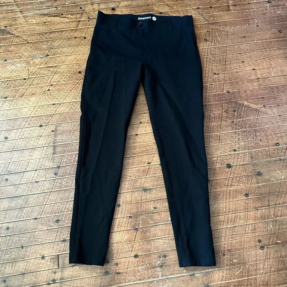 Betabrand black ponte M business casual minimalist knit pants